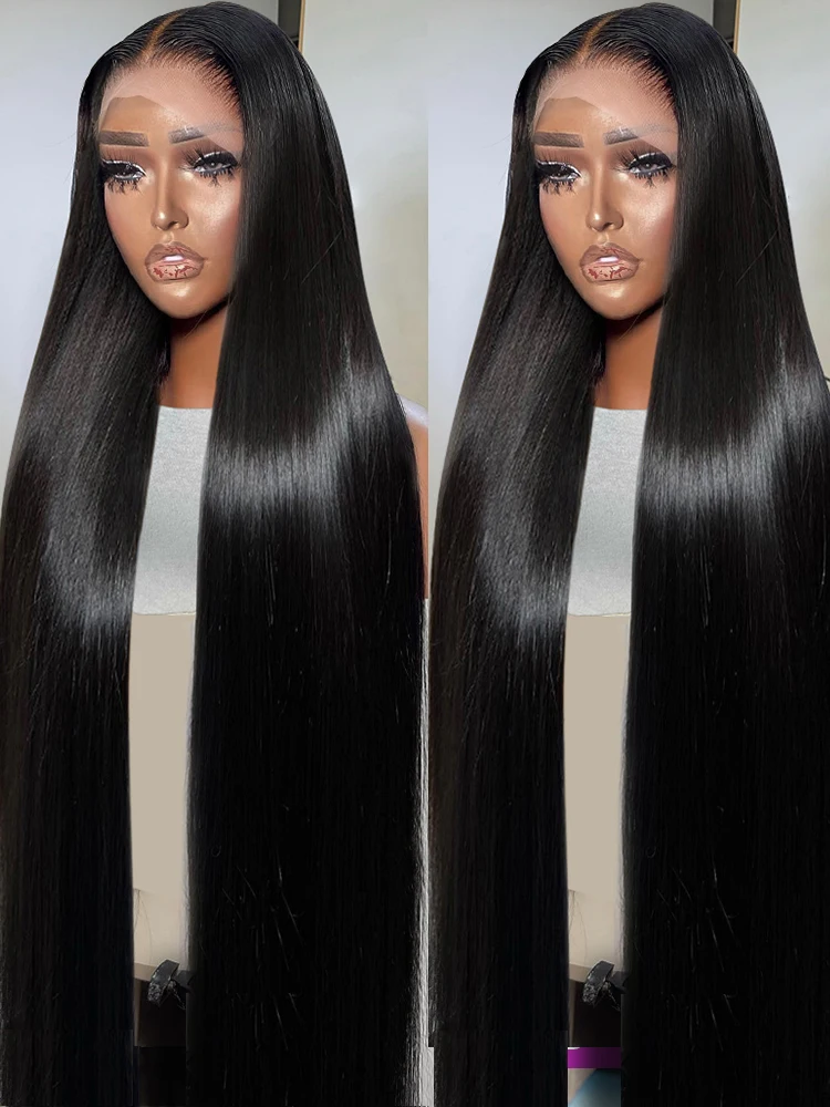 13×4 Straight Lace Front Wigs Human Hair HD Lace Frontal Wigs 28inch 180% Brazilian Virgin Human Hair Wigs for Black Woman