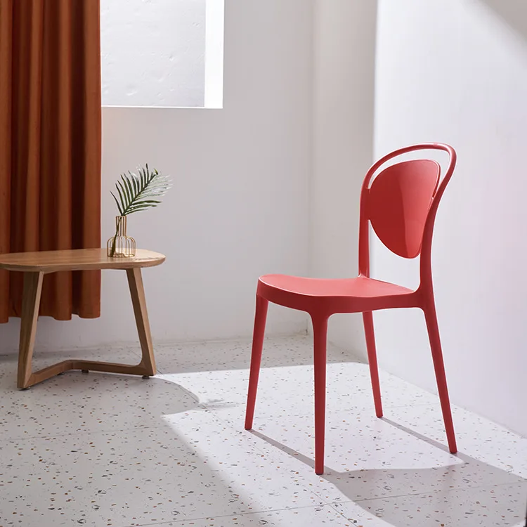 

Хит продаж: Современный простой обеденный стул для гостиной с креативной круглой спинкой, пластиковый стул и стол