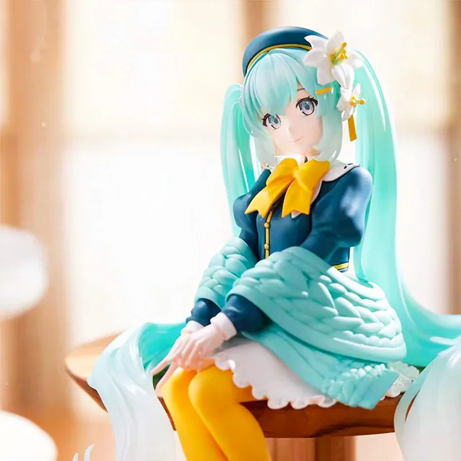 2026Hatsune Miku Flower Fairy Lily Noodle Stooper Anime Action Figure Toys 15cm PVC Model Collector Kid Birthday Gift