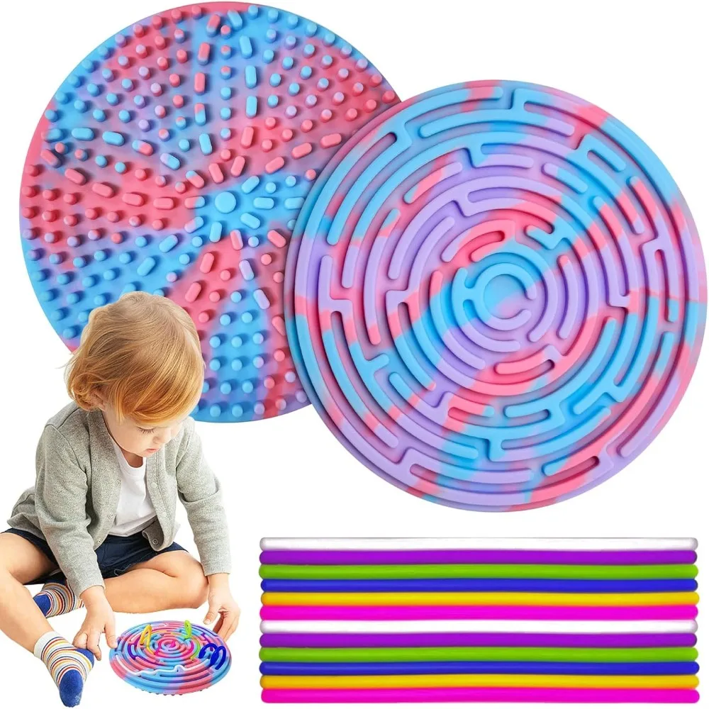 Cognitive Development Sensory Activity Board Anti-stress Playing Sensory Toy Fidget Toy Portable Soft Hexagon Fidget Board