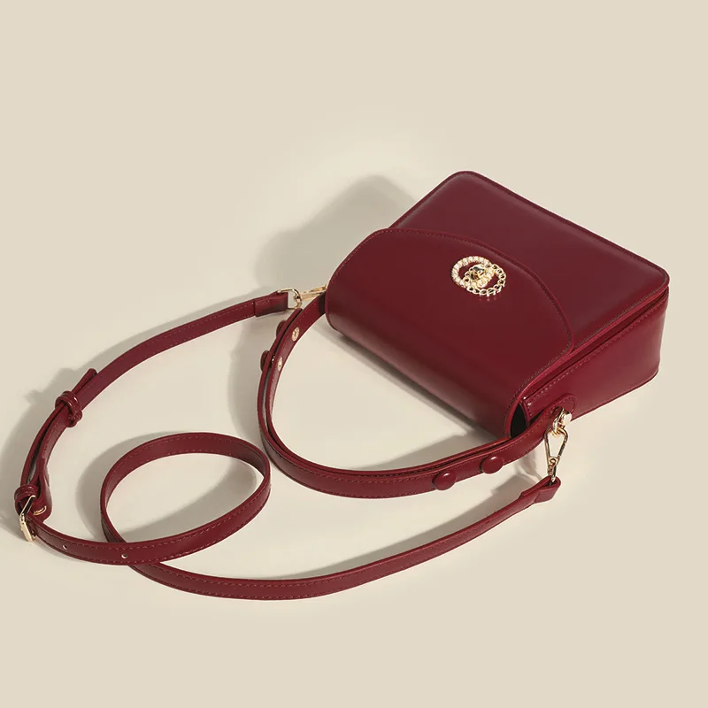 CFUN YA Fashion Wine Red borse per le donne Pu Leather borsa a tracolla a tracolla femminile Square Tote Messenger Pack Sac De Luxe Femm