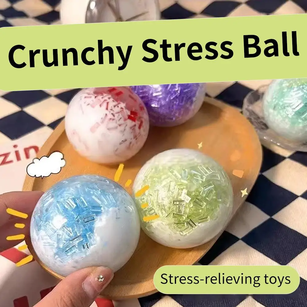 Kristallkugel Squishy Slow-Rising Eisriss-Effekt Handgefertigtes Stressabbau-Sensorik-Fidget-Spielzeug zur Angstlinderung
