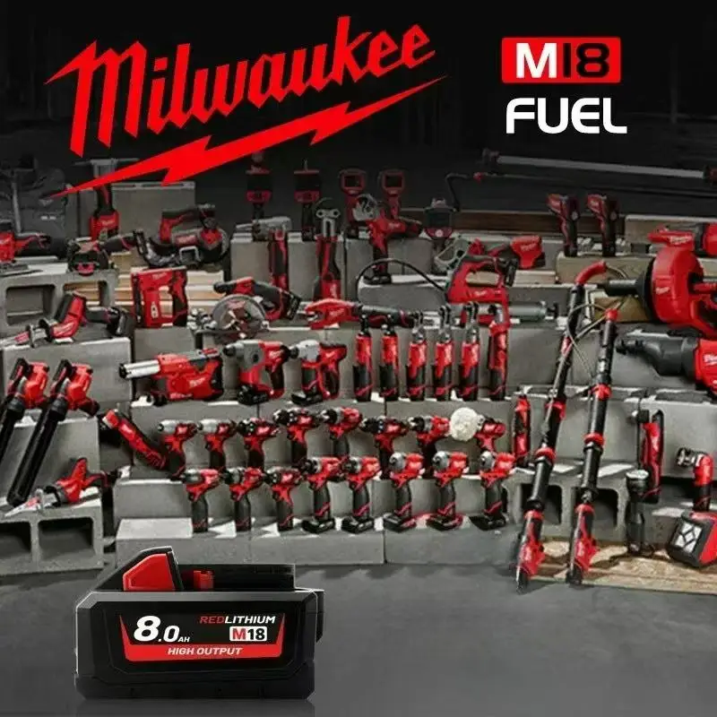 Milwaukee M18 18V M18B6 6.0Ah Chargeable Battery 48-11-1850 48-11-1860 18650 Lasting High Performance Power-Driven Tools