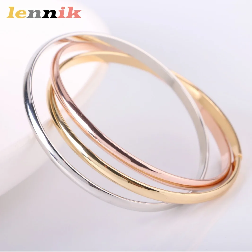 LENNIK Exquisites dreifarbiges quadratisches Wickelarmband-Set, luxuriöser Damenschmuck, mehrfarbige Optionen, tolles Geschenk für Freunde