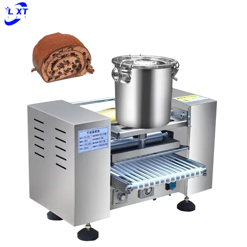 Automatic Mille Crepe Cake Machine Commercial Stainless Steel Sheet Maker Thousand Layer Cake Skin Making Machine
