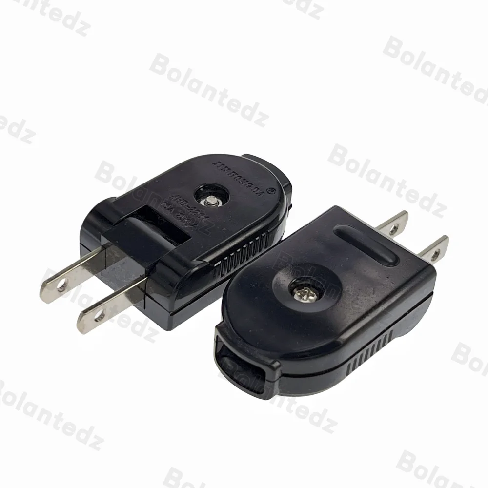 1Set Extension Cord Plug Replacement 2 Prong Electric Plug Rotatable Electrical Plug Extension Cord US Plug