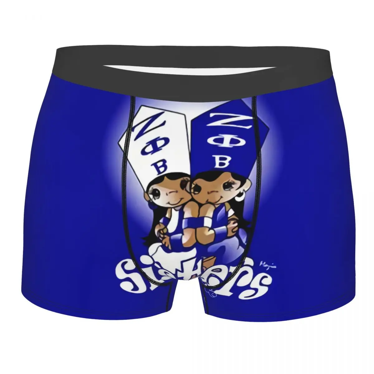 Zeta Phi Beta Sisterly Love Underwear Men Printed Customized Greek Letter 1920 Boxer Briefs Shorts Panties Breathable Underpants