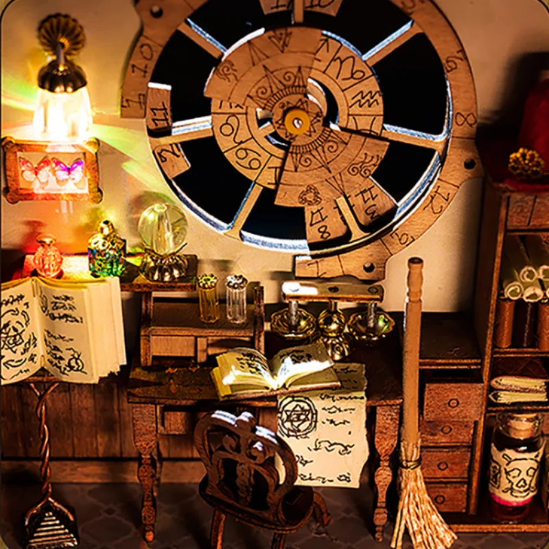 OUZEY Enchanted Society Photo Frame, drewniany domek 3D do samodzielnego montażu, kreatywny zestaw dla nastolatków