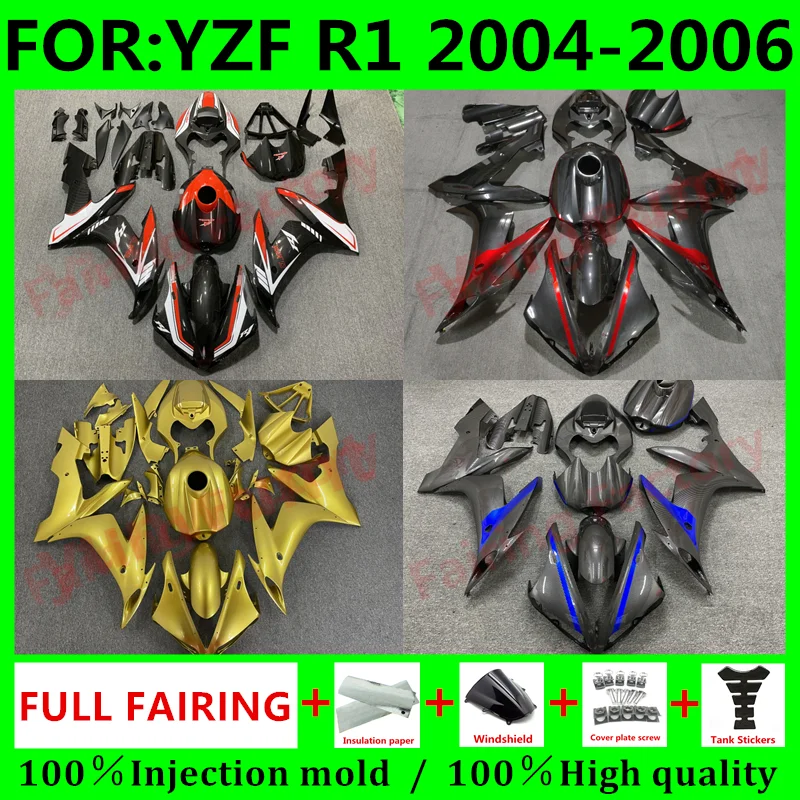 

NEW ABS Motorcycle Injection full Fairing Kit fit For YZF R1 2004 2005 2006 YFZ-R1 04 05 06 Bodywork Fairings kit set