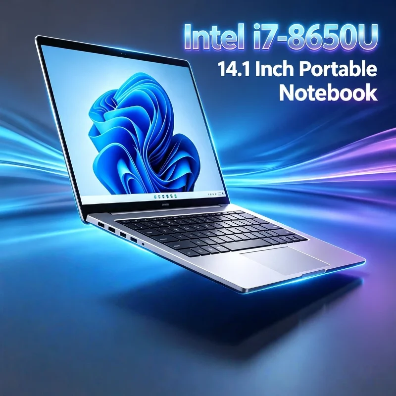 Intel Core i7 8650U 14.1 Inch Ultra Slim Laptop 4C8T 1.9GHz Base 4.2GHz Boost 32GB RAM 2TB SSD Gaming Office 1920x1080 HD Pro