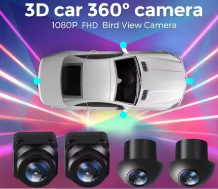 360° Degree Car Camera 1080P 3D Panoramic Surround Rear / Front / Left / Right View Reverse Camera