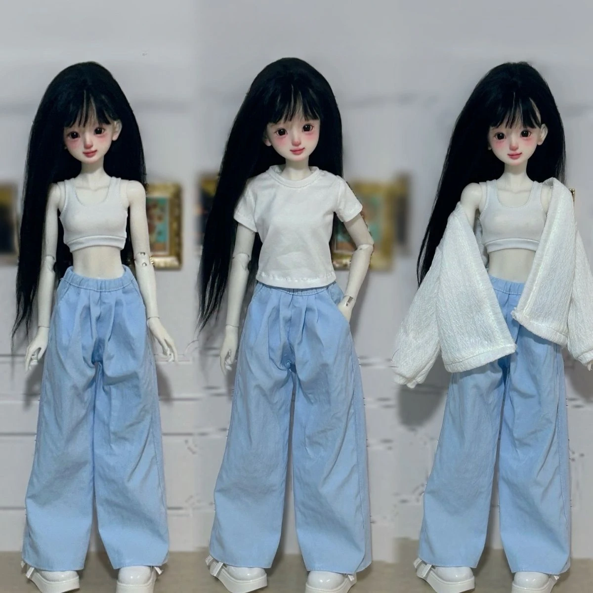 

Костюм для куклы 1/4 для куклы Bjd 45 см, верхняя одежда, жилет-кардиган, повседневные брюки, аксессуары для кукол Play House, без куклы