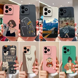 For Realme Note 50 Case Stylish Simplicity Style Soft Liquid Silicone Shockproof Protective Phone Cover For Realme Note50 Fundas