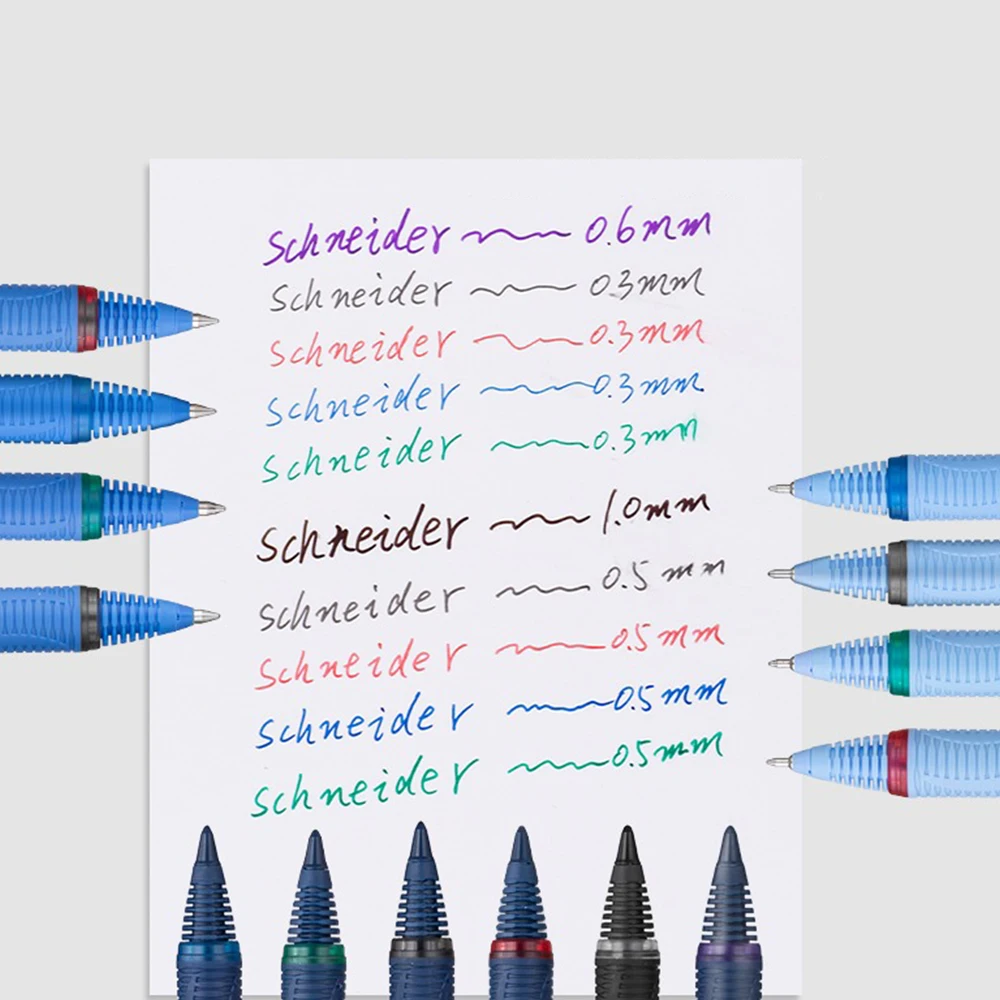5 szt. Niemieckie długopisy żelowe Schneider Star ONE Proste długopisy kulkowe z płynnym wkładem 0.3/0.5/0.6/1.0mm Duża pojemność Kolorowe pisaki Artykuły biurowe — zdjęcie produktu 3