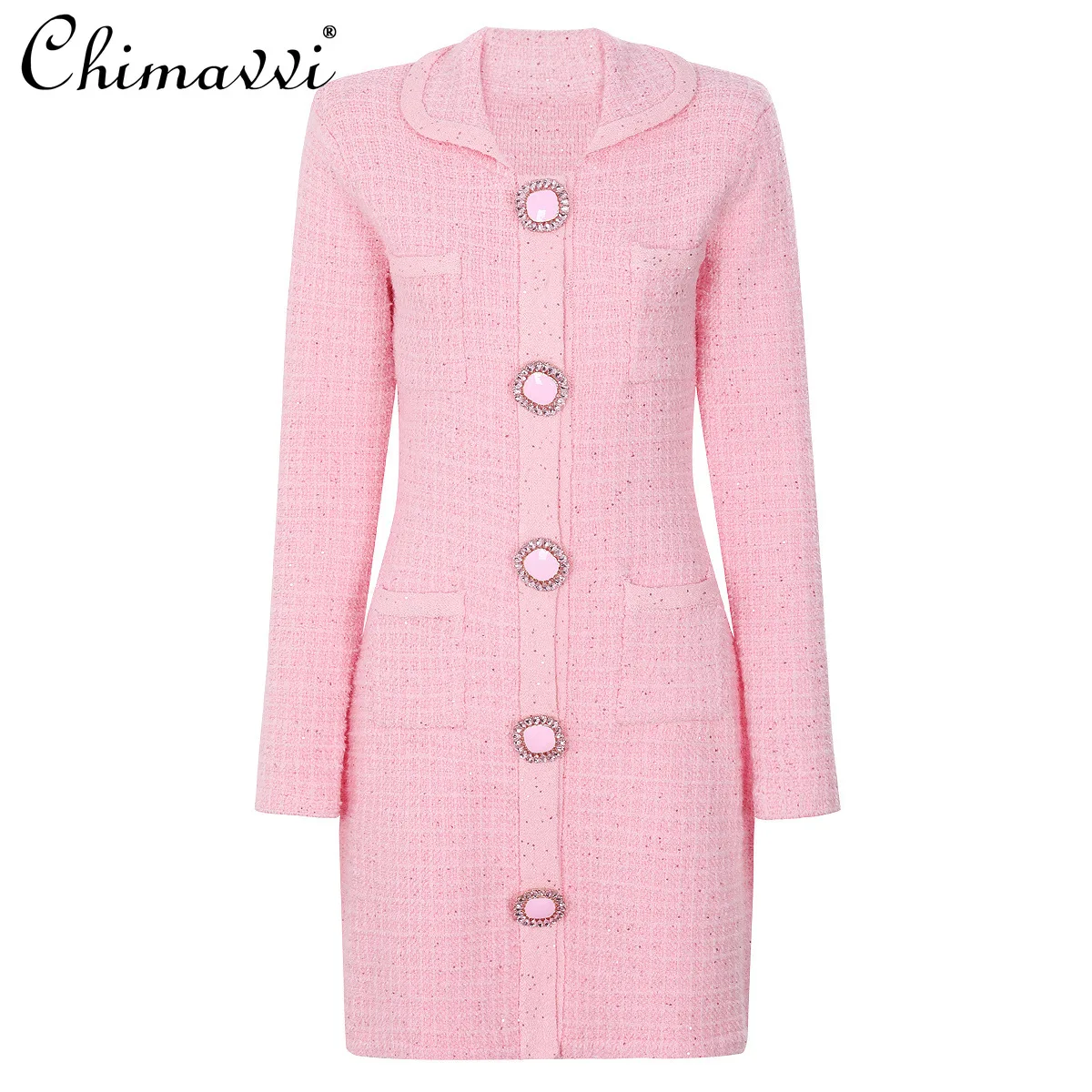 

Высококачественное модное пригородное платье, женские осенне-зимние новые женские облегающие блестящие короткие элегантные трикотажные платья с длинными рукавами