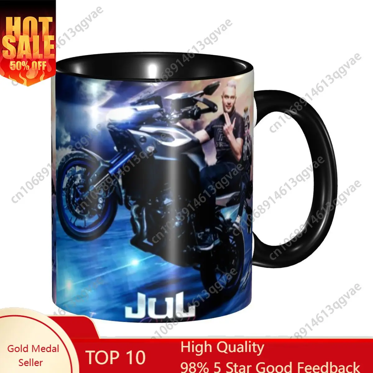 

DIY Jul French Rapper Ceramic Mug Customized Coffee Cup Creative Gift