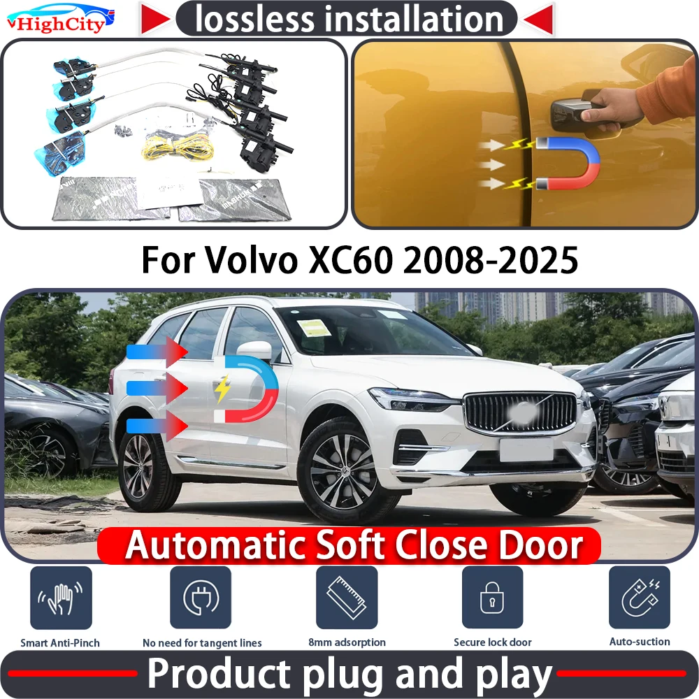 

HighCity Electric Closing Door Lock Actuator for Volvo XC60 2008-2025 Soft Close Power Latch System Auto Pull Door