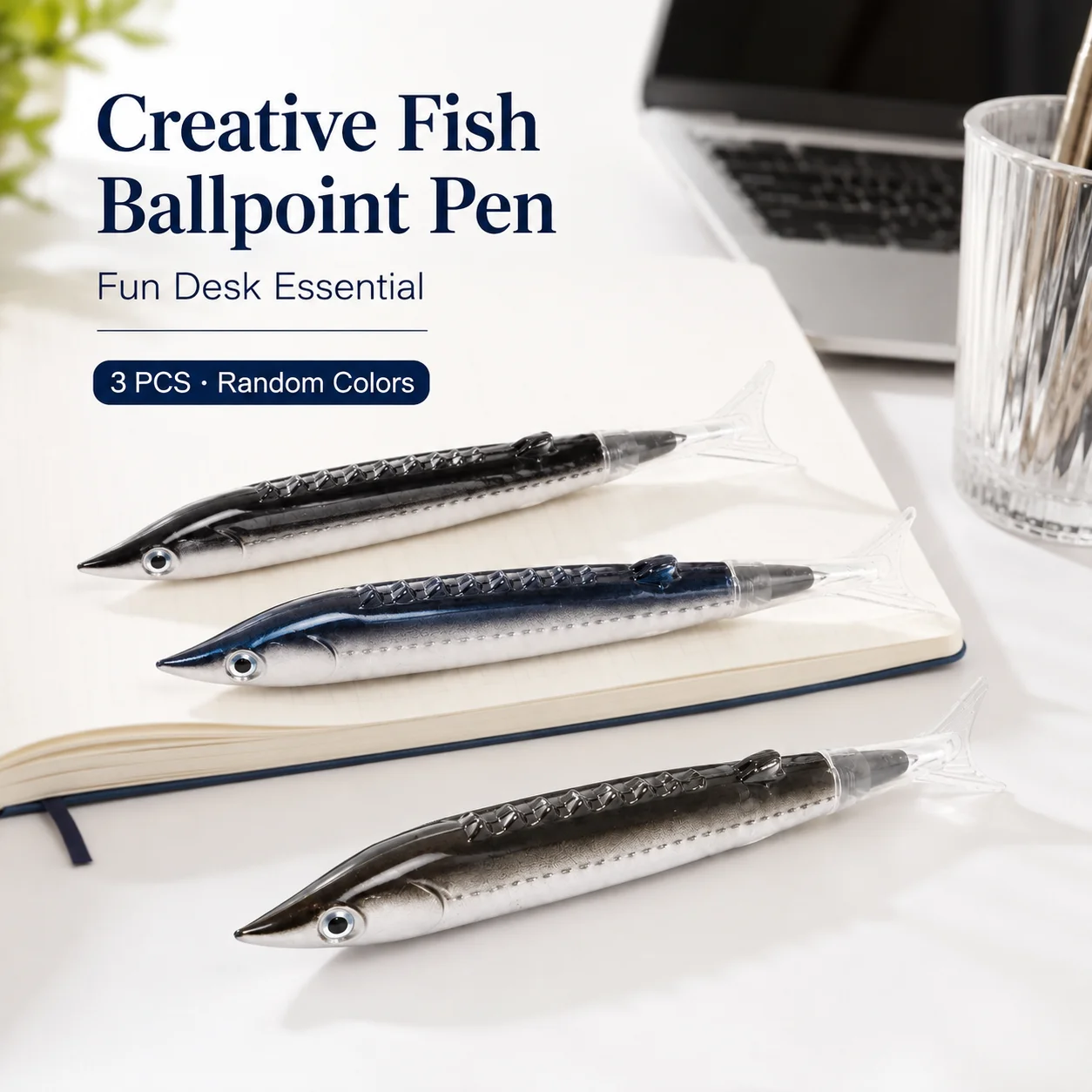 Sturgeon Fish Pen, Chinese Sturgeon Series Ballpoint Pen with Smooth Ink, Creative Novelty Gift for Students and Fishermen