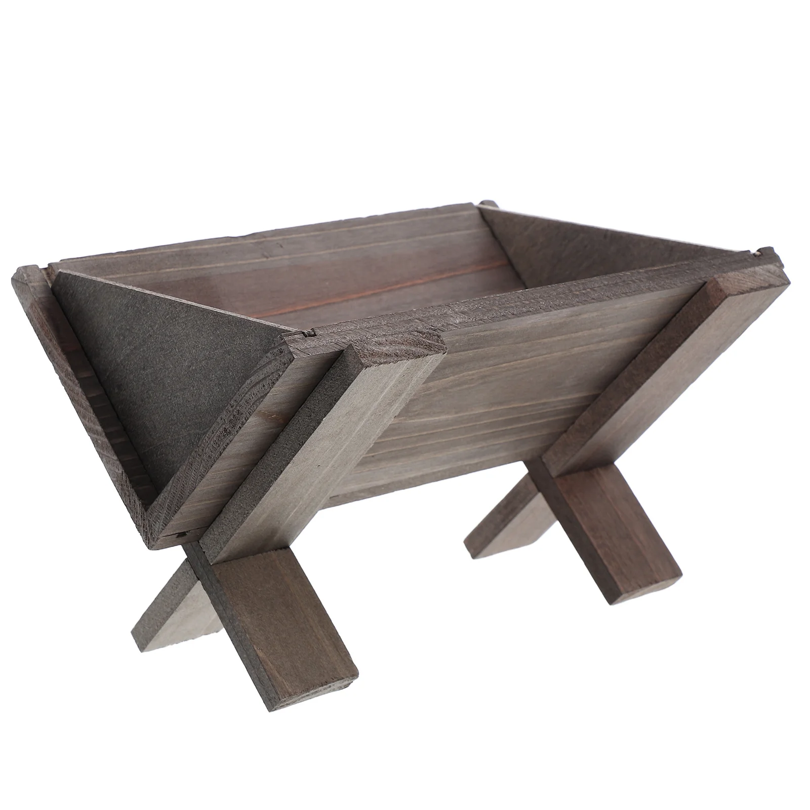 

Wooden Manger Nativity Scene Craft Jesus In Stable Religious Christmas Decoration For Church Home Tabletop Miniature Wood