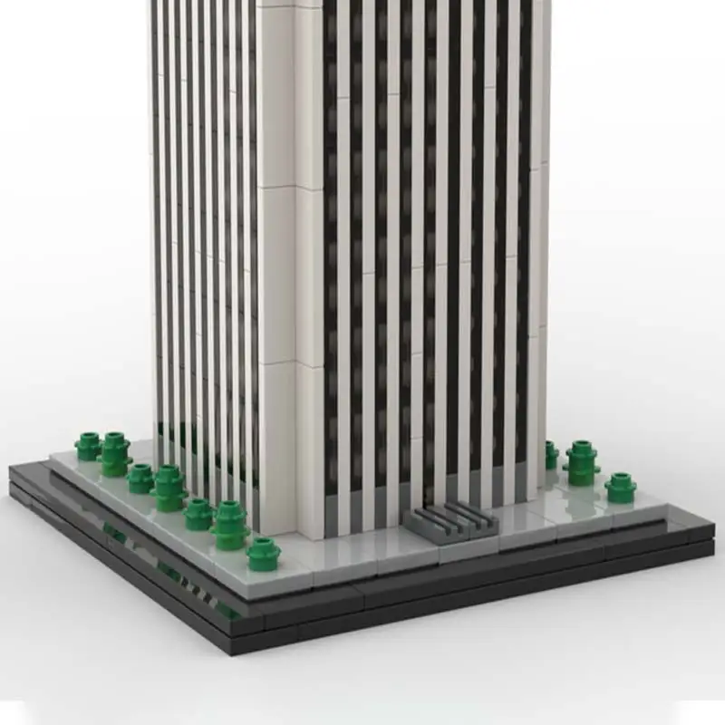 Moc bloco de construção tijolos aon centro chicago cidade vista rua arquitetura montagem modelo conjunto brinquedos colecionáveis das crianças presentes
