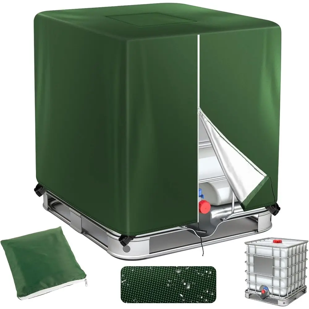 

Чехол на молнии 420D для IBC-контейнера на 275 галлонов или 1000 л для хранения дождевой воды