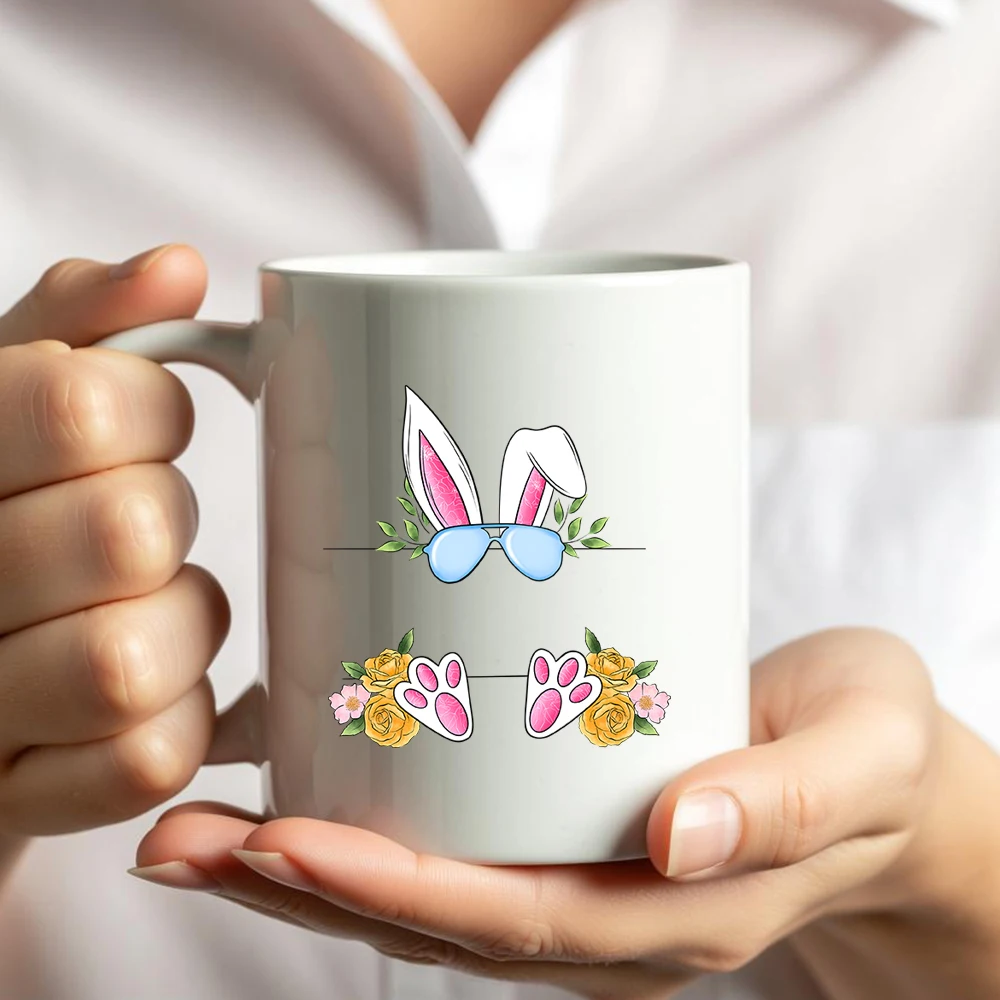 12pcs/Sheet Easter Egg Bunny Rabbit Cake DIY UV DTF Rub On Transfer Stickers Glass Mug Cup Wraps Journal Scrapbooking Crafts