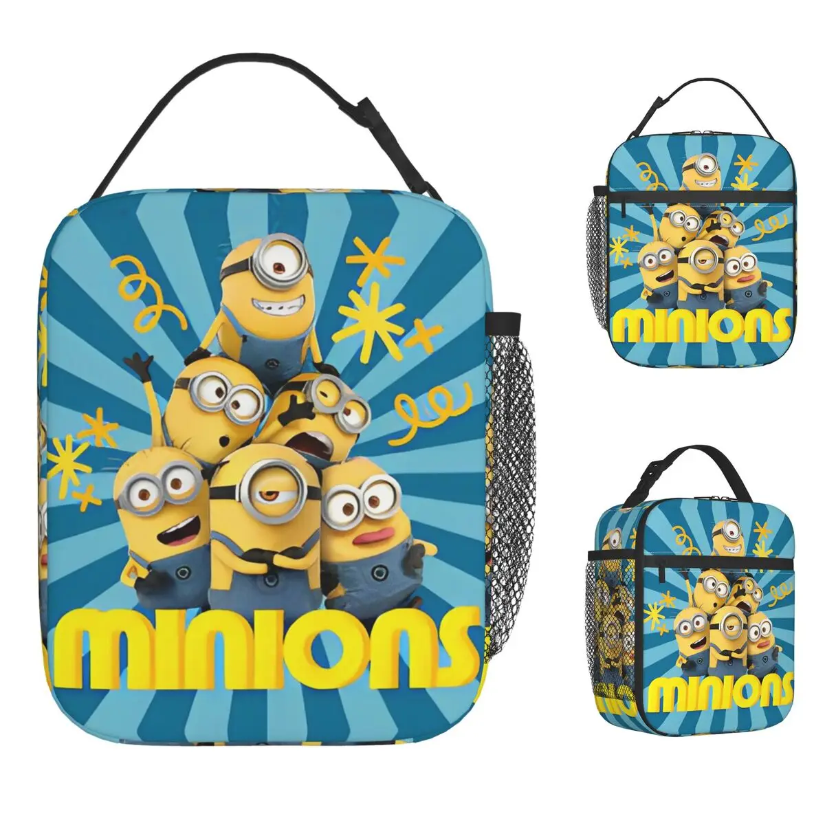 

Милые изолированные сумки для обеда с героями мультфильмов M-Minions, портативный контейнер для обеда «Гадкий я», термосумка, сумка-тоут, ланч-бокс для школы на открытом воздухе