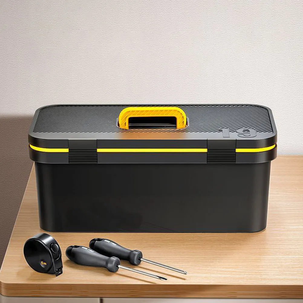 Plastic High Hardness Organizer Storage Box Car Multi-purpose Heavy Duty Toolbox Garage Home Aluminum