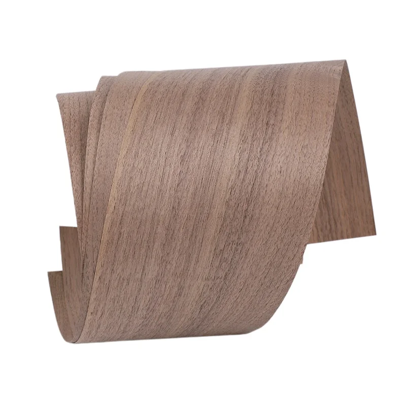 Natural Straight Grain Black Walnut Veneer, 0.5mm, for Decorative Painting Backing Board & Furniture Veneering, Size 250x15cm.