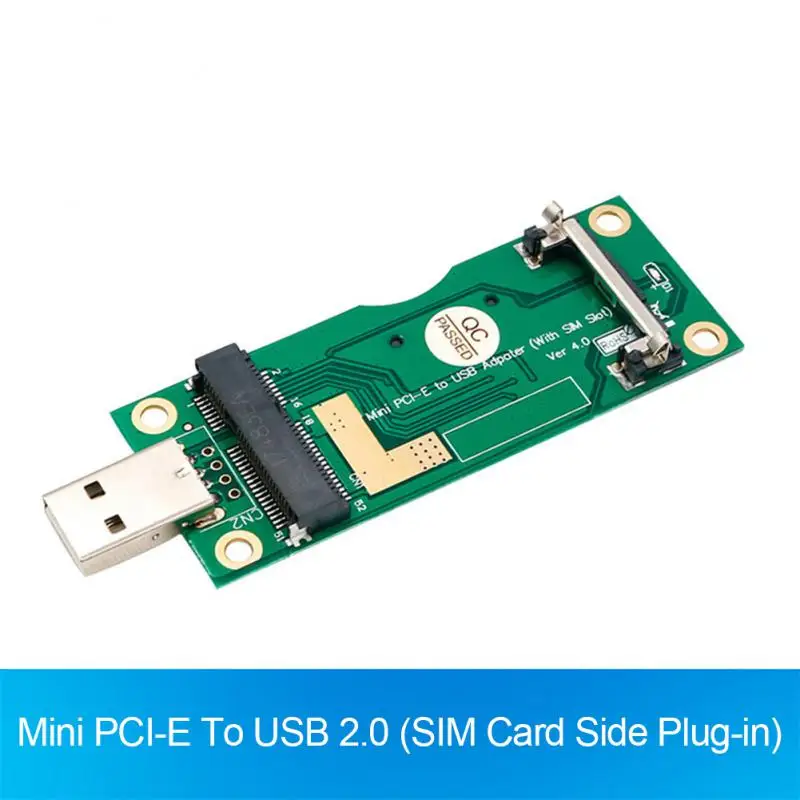 Adaptor PCI-E Mini ke USB dengan Slot kartu SIM 8Pin untuk modul WWAN/LTE