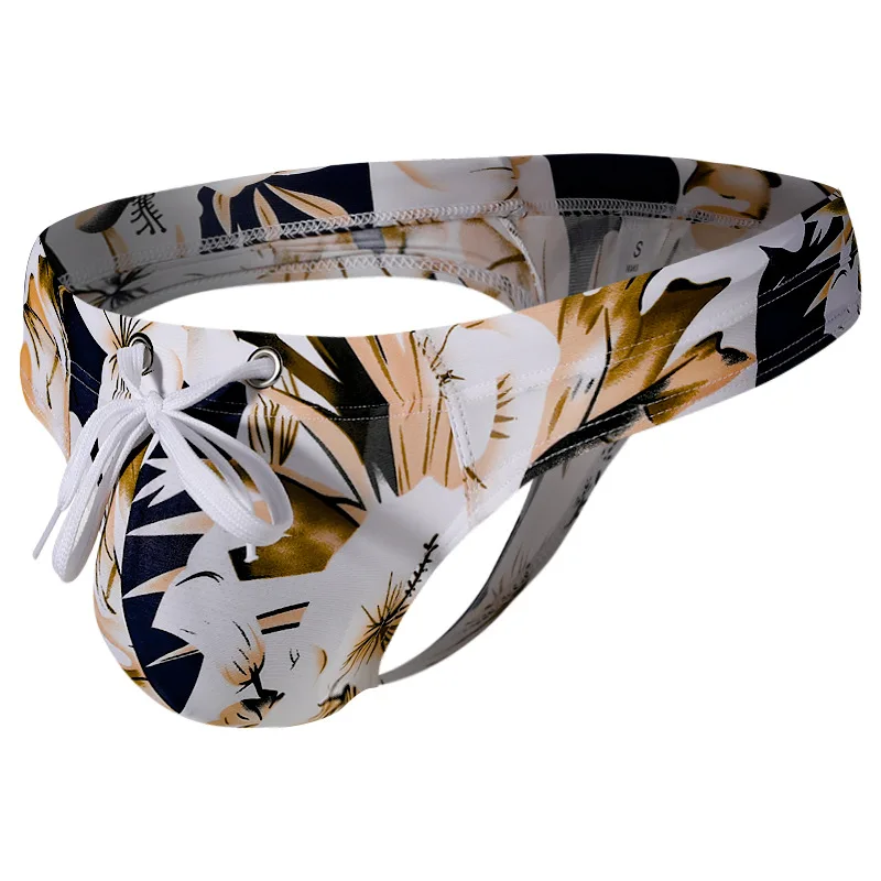 Tanga de baño para hombre con realce, sexy, tipo slip, micro mini bikini, bañador de tiras