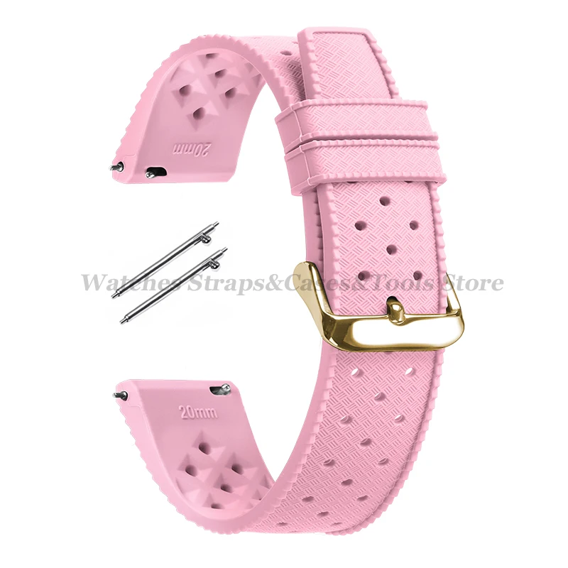 Tropisches Silikon-Uhrenarmband, Schnellverschlussarmband, 18 mm, 20 mm, 22 mm, für Oris für Seiko für Citizen, Gummi-Tropic-Smartwatch-Armbänder