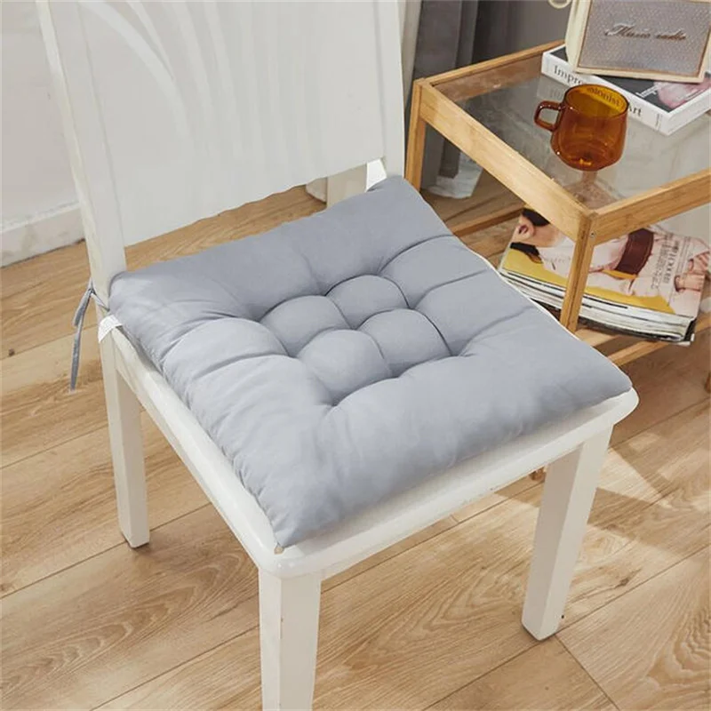 40X40cm Chair Soft Pad Thicker Seat Cushion For Dining Patio Home Office Indoor Outdoor Garden Sofa Buttocks Cushion With Strap