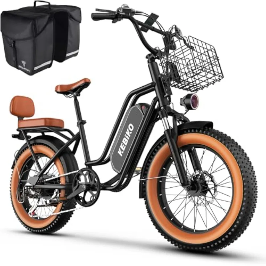 

Electric bike for commuting and off-road use, aluminum alloy frame, black, 1500W motor with 48V removable battery, 80-mile rang