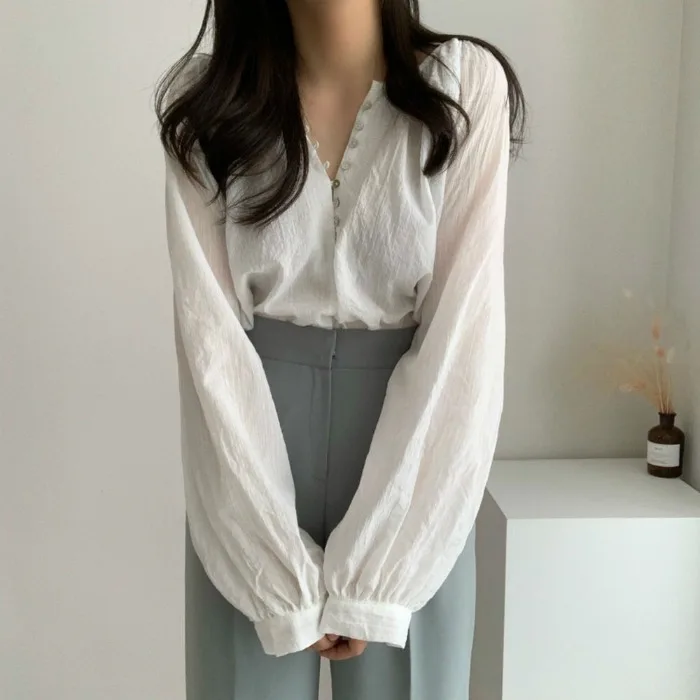 New Spring Vintage White Shirt female Oversize Tops Women Long sleeve Girls Blouse Summer New Women Blouses femme Blusas