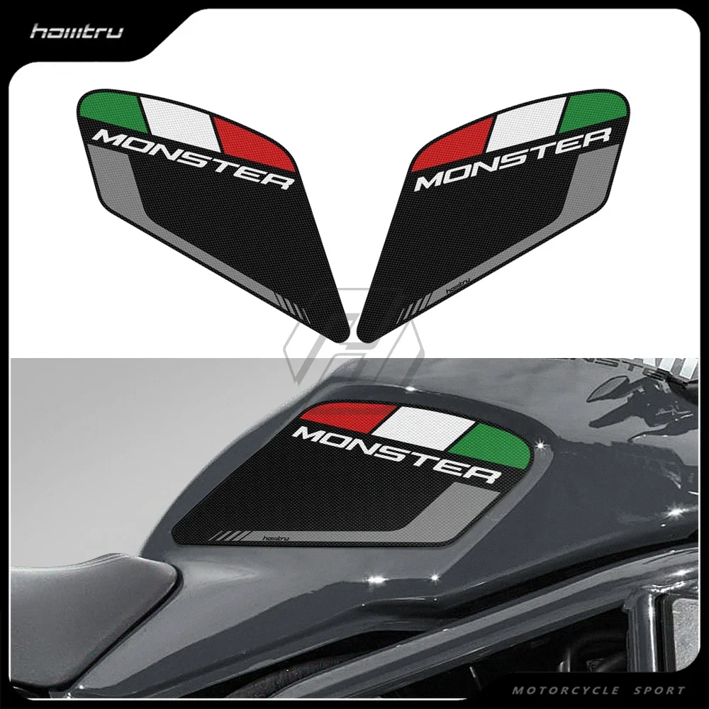 

Motorcycle Anti-Slip Side Tank Pad, Protection Knee Grip Mat, for Ducati Monster 797 821 1200 2017-2019 Decoration