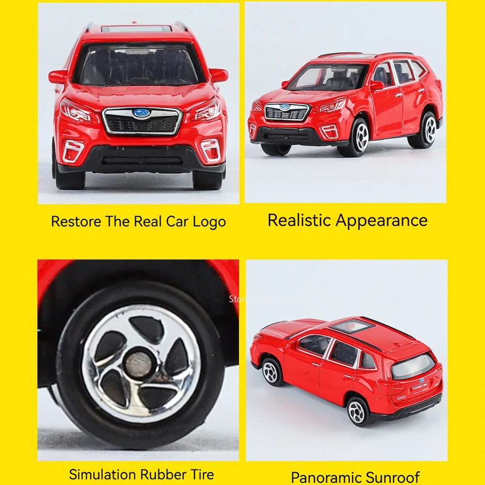 Scala 1:64 Subaru Forester Modello di auto in lega Giocattolo Corpo in metallo Scorrevole Modelli di auto sportive in miniatura Ragazzi Regali di compleanno squisiti