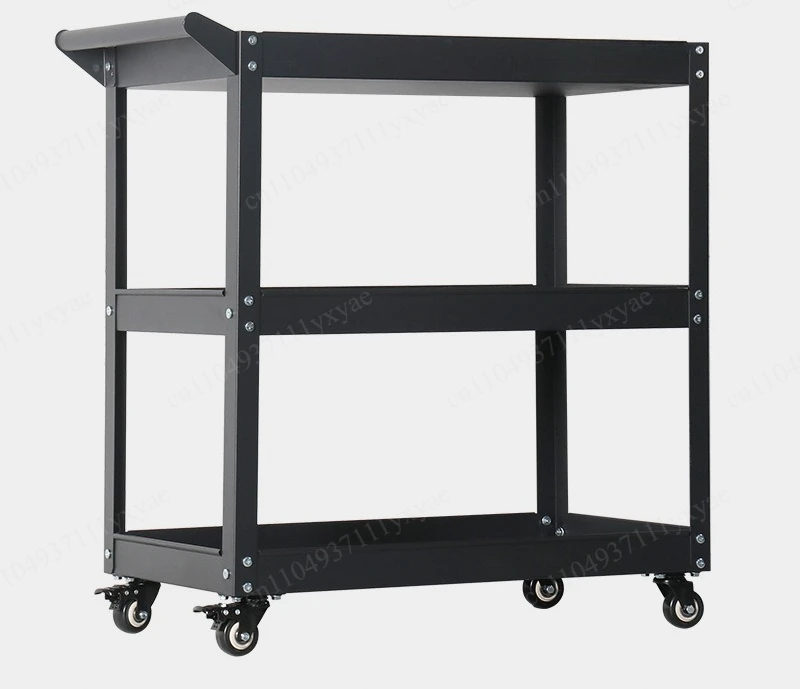 

Drawer type maintenance trolley mobile three-layer cabinet parts cart shelf layer tool cart