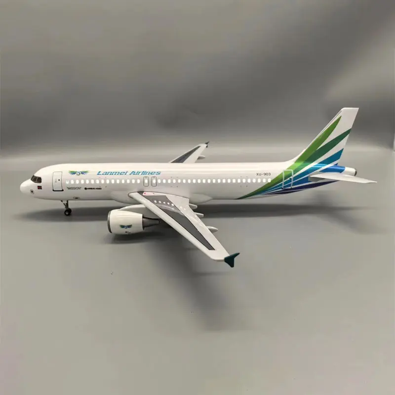Cambodia Lanmei Airlines A320 Airplane Diecast Model 47cm Adults Fun With Led Lights Landing Gears For Collection Home Decoratio
