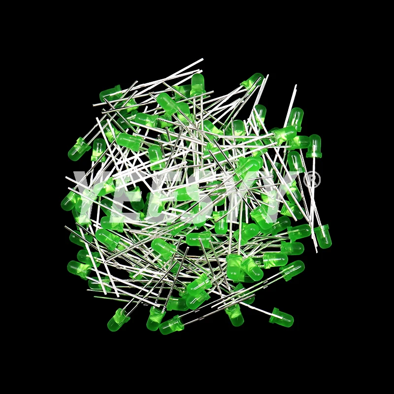 100PCS 3mm LED Diode F3 Assorted Kit Yellow Orange White Green Red Blue Pink Purple Warm White DIY Light Emitting Diode image 6