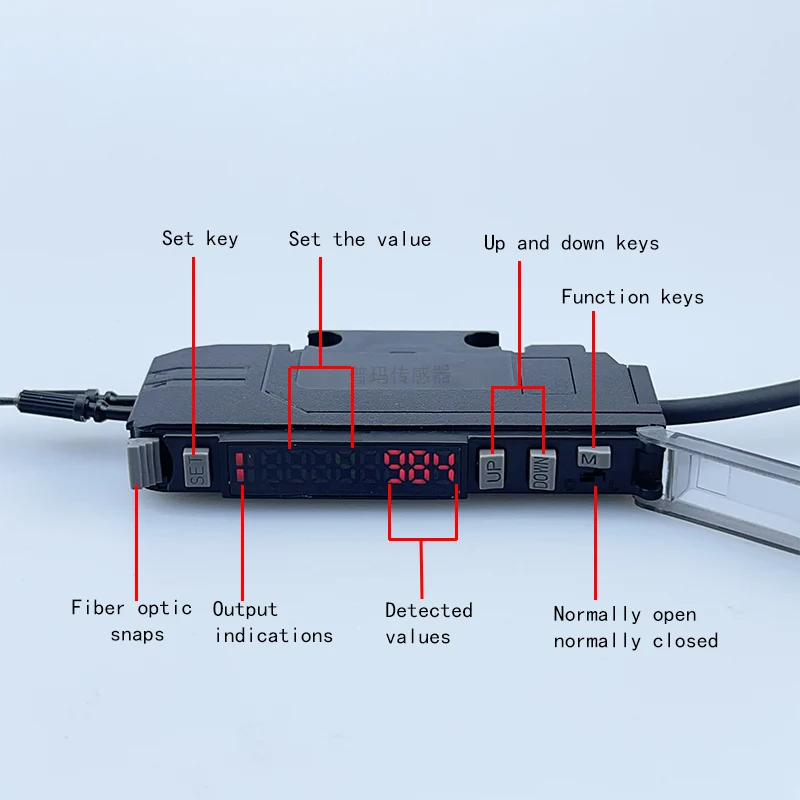 PARMA Intelligent color recognition, fiber optic amplifier, white light source, color mark sensor, photoelectric PM-A11