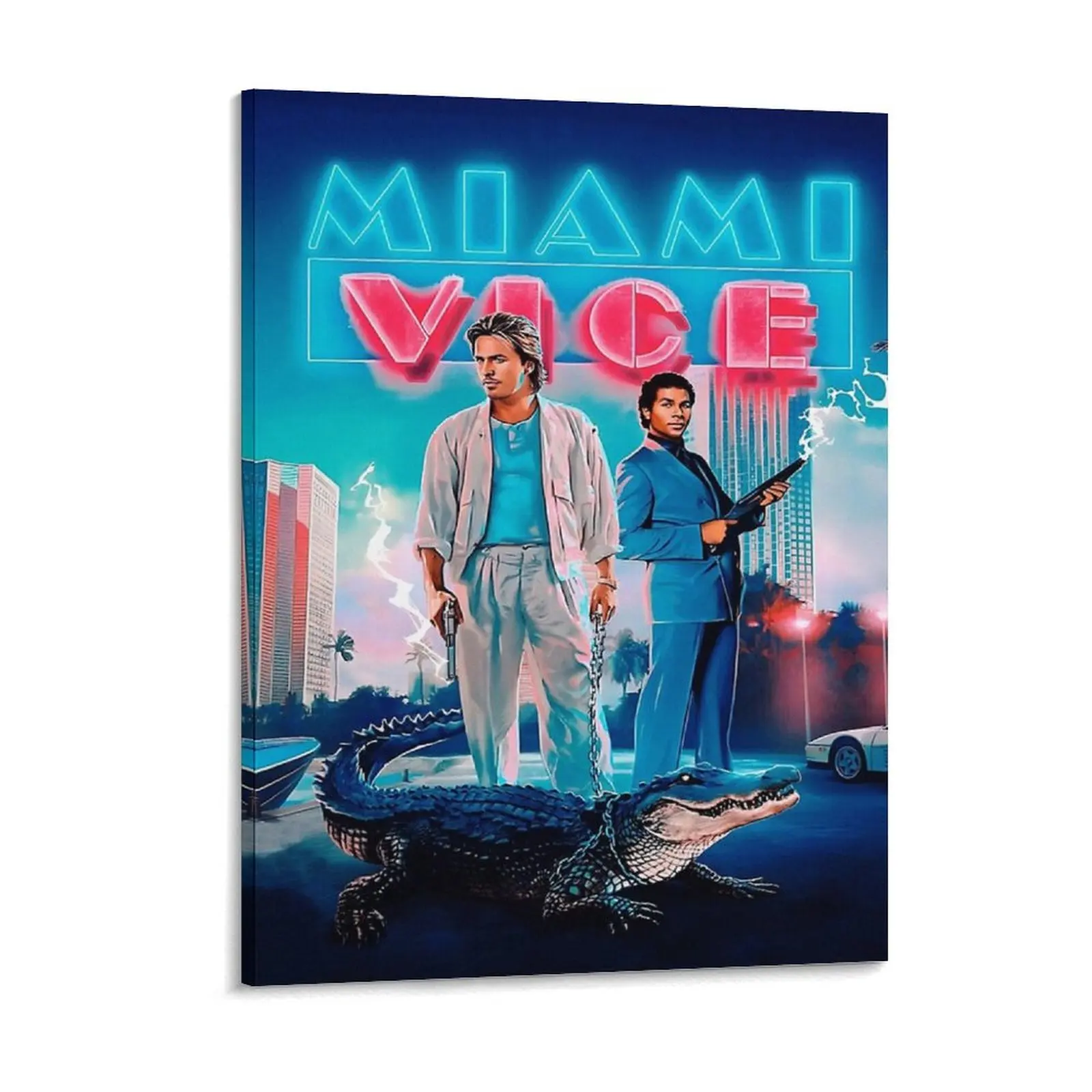 Miami Vice Forever V1 Canvas Painting Poster Bar Wall Mural Club Custom Printing Framed Wall Paintings