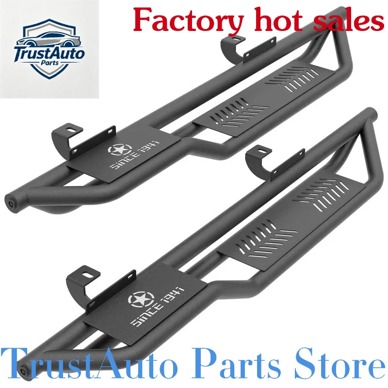 TrustAuto Parts Store Is Having A Hot SaleHigh Quality Side Steps Heavy Steel Textured Black Two Stairs Den Fit 0- JK