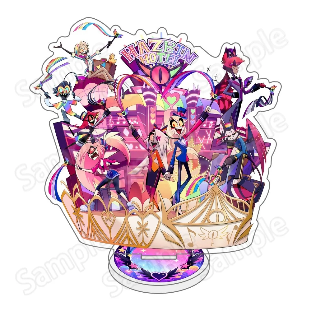 New Helluva Boss 15CM Double Sided Acrylic Stand keychain 2026 New Anime Stand Blitzo Moxxie Millie Loona Fans Gift