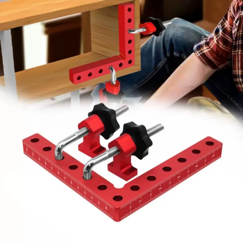 

140MM Right Angle Fixture 90° L-shaped Auxiliary Fixture Woodworking Corner Clamping Square Tool Aluminum Alloy Height Ruler