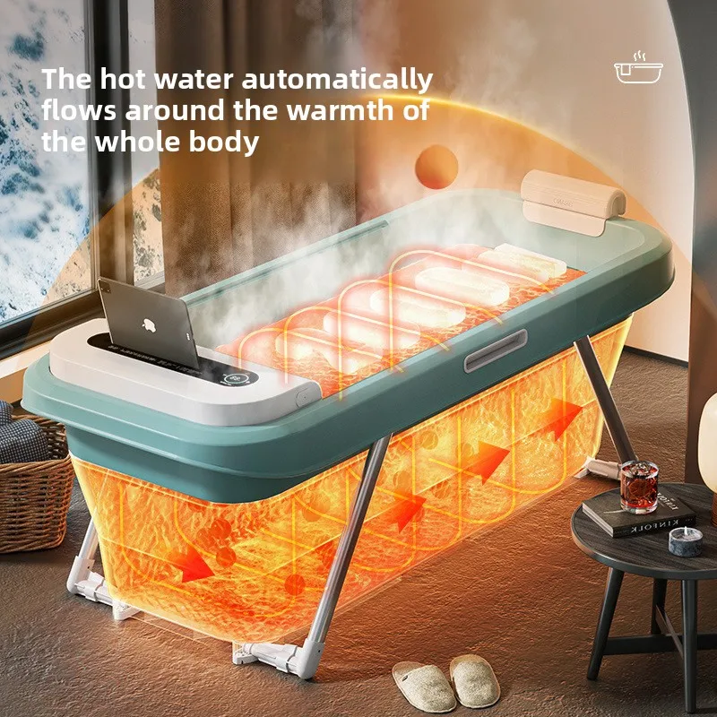 Jiashu Bath Bucket, Adult Heating Constant Temperature Folding Bathtub, Free Installation, Children's Large-capacity Bath Bucket