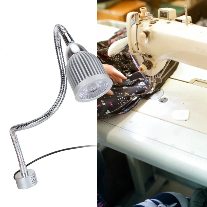 7W LED Sewing Machine Light Flexible Work Lamp With Magnet Base For Workbench Lathe