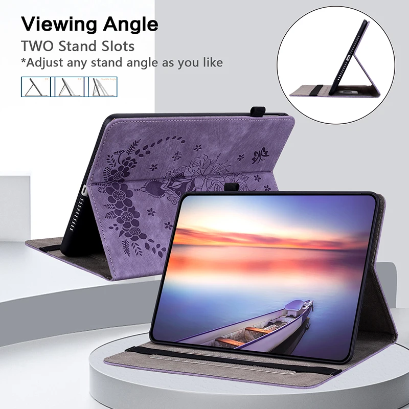 Etui skórzane do tabletów Huawei Honor Pad X7 8.7" X8a X8B X9A X8 Pro ELN-W09 11.5, Matepad Mini 8.8, M5 Lite, T5 10.1 SE 10.4 — zdjęcie 6