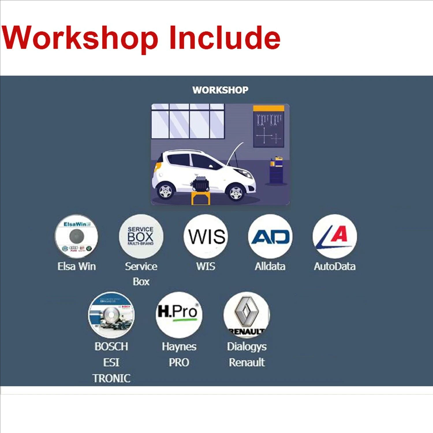 2024 Workshop Repair Online Account for Alldata AutoData Elsa Win Service Box WIS FCA USA Haynes PRORepair Software