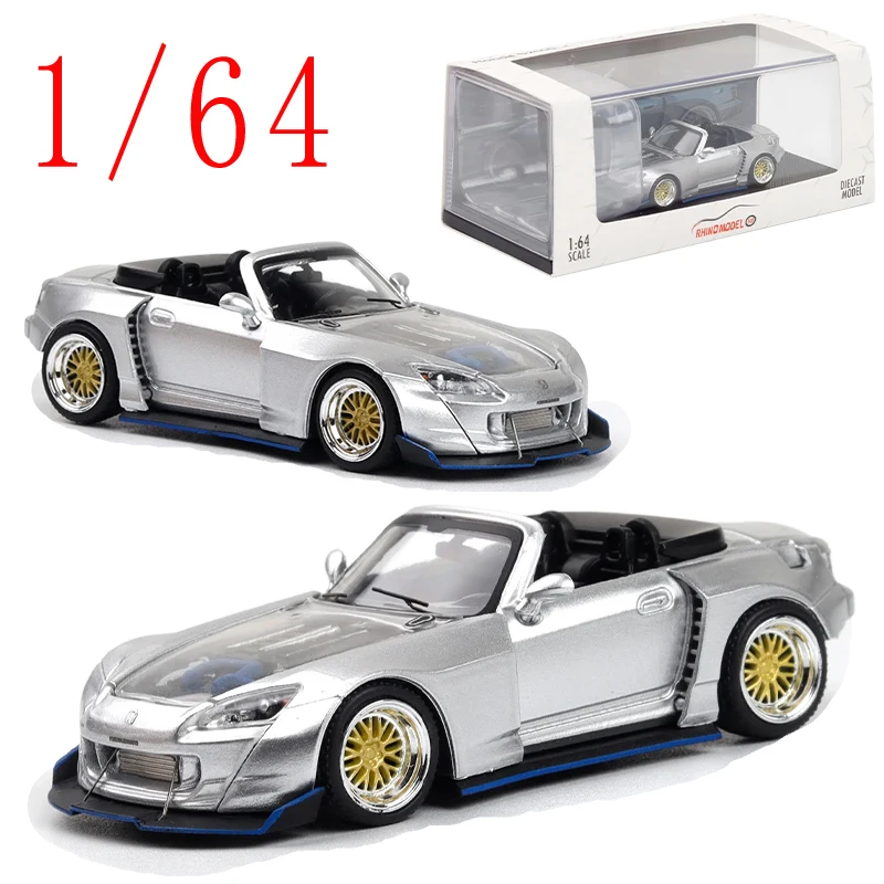

Модель автомобиля Honda S2000 AP2 Widebody Convertible (масштаб 1:64) с открывающимся капотом, литая под давлением, коллекционная, из сплава, имитация реалистичной детализации